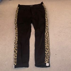 Judy Blue Black/ Leopard jeans size 30
